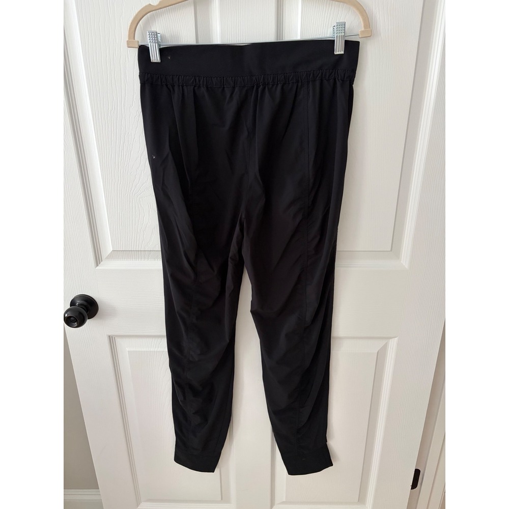 Athleta Attitude Pant Womens 12 Tall Black Ruched Jogger Hiking Travel Tapered - Picture 4 of 4